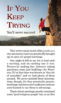 Tract: If You Keep Trying You'll Never Succeed (Glossy)