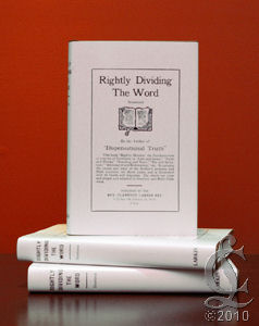 Hardcover: Rightly Dividing the Word