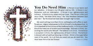 Tract: You Do Need Him