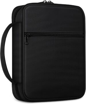 Bible Accessories: Bible Cover, Black Canvas, Large (fits the Grace Study Bible, Standard size)